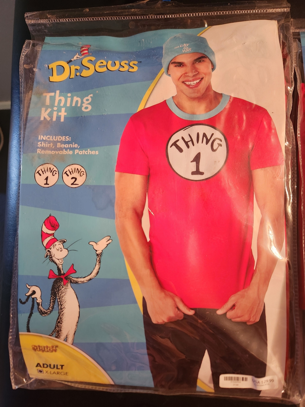 Spirit Dr. Seuss Thing 1 Red Shirt and Blue Beanie Costume Kit